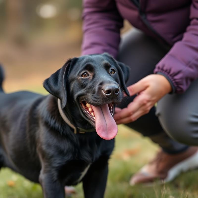 Μαύρο Labrador κουτάβι